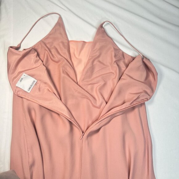 C/MEO Collective X Revolve Vivid Slip Dress Rosewood Pink Satin Midi Medium - Picture 10 of 11